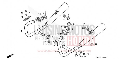 SILENCIEUX D'ECHAPPEMENT CB250R de 1994